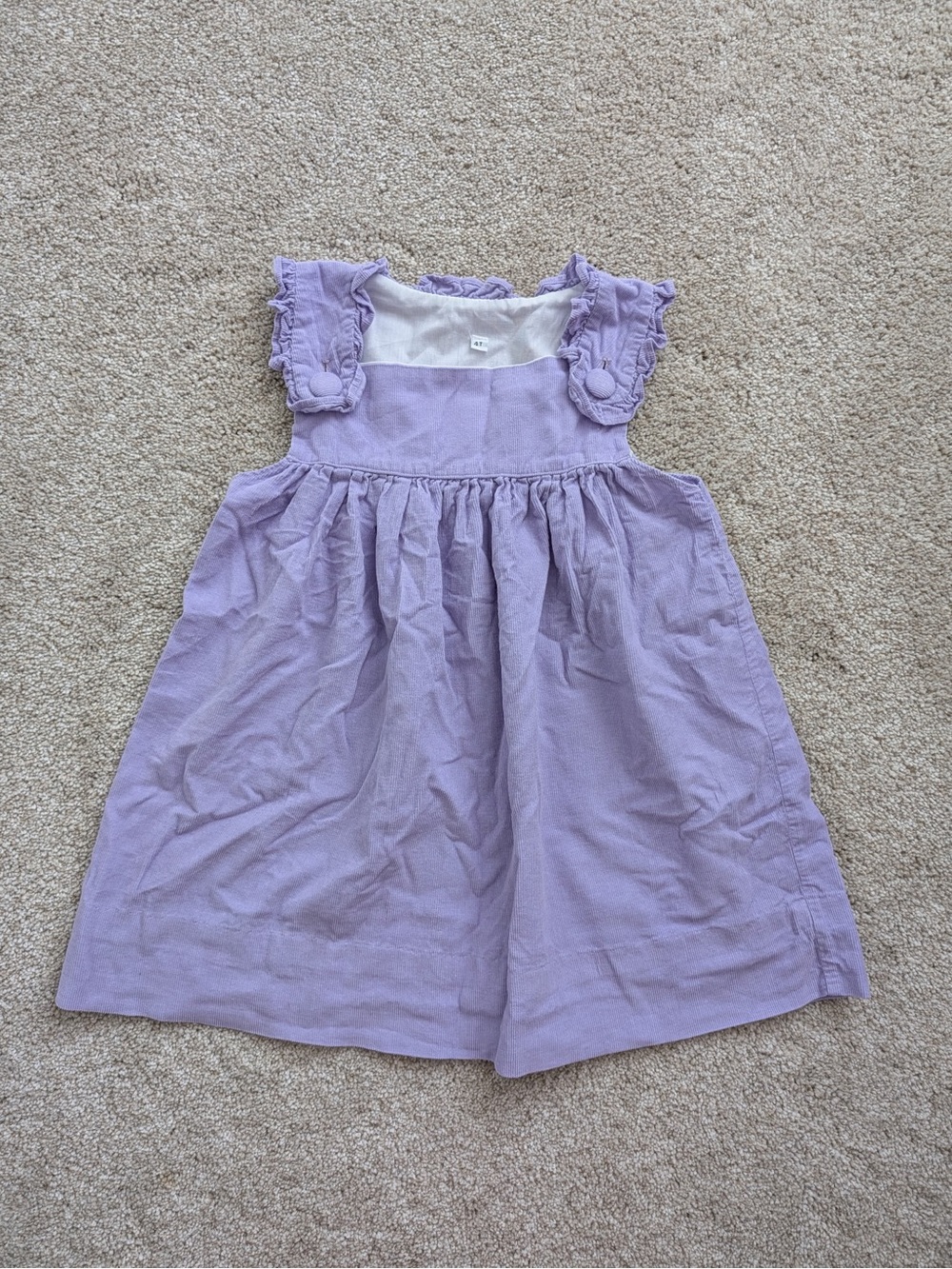 Lilac Ruffle Strap Casual Dress for Girls